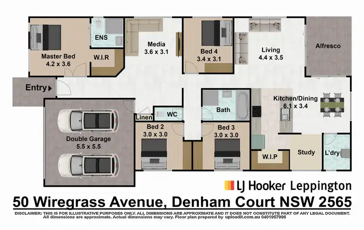 Floorplan of Homely house listing, 50 Wiregrass Avenue, Denham Court NSW 2565