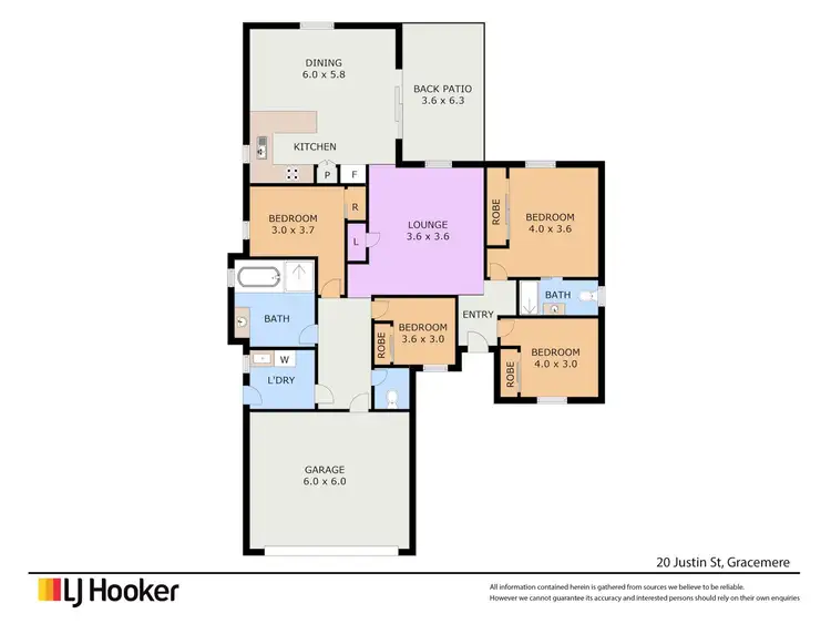 Floorplan of Homely house listing, 20 Justin Street, Gracemere QLD 4702