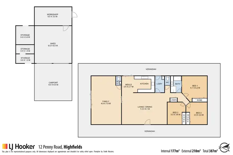 Floorplan of Homely house listing, 12 Penny Road, Highfields QLD 4352