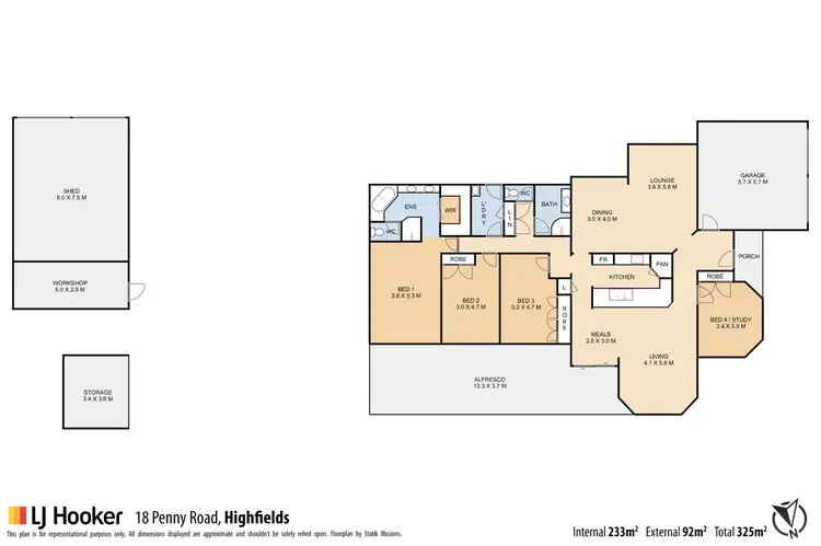 Floorplan of Homely house listing, 18 Penny Road, Highfields QLD 4352
