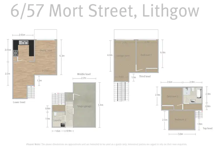 Floorplan of Homely townhouse listing, 6/57 Mort Street, Lithgow NSW 2790
