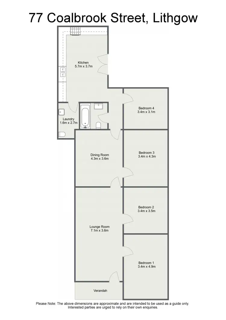 Floorplan of Homely house listing, 77 Coalbrook Street, Lithgow NSW 2790