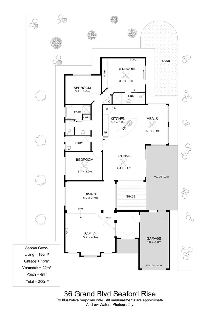 Floorplan of Homely house listing, 36 Grand Boulevard, Seaford Rise SA 5169