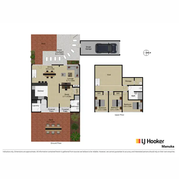 Floorplan of Homely townhouse listing, 17 Boothby Place, Garran ACT 2605