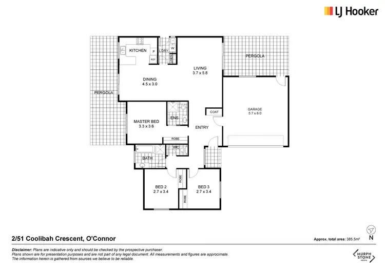Floorplan of Homely townhouse listing, 2/51 Coolibah Crescent, O'connor ACT 2602