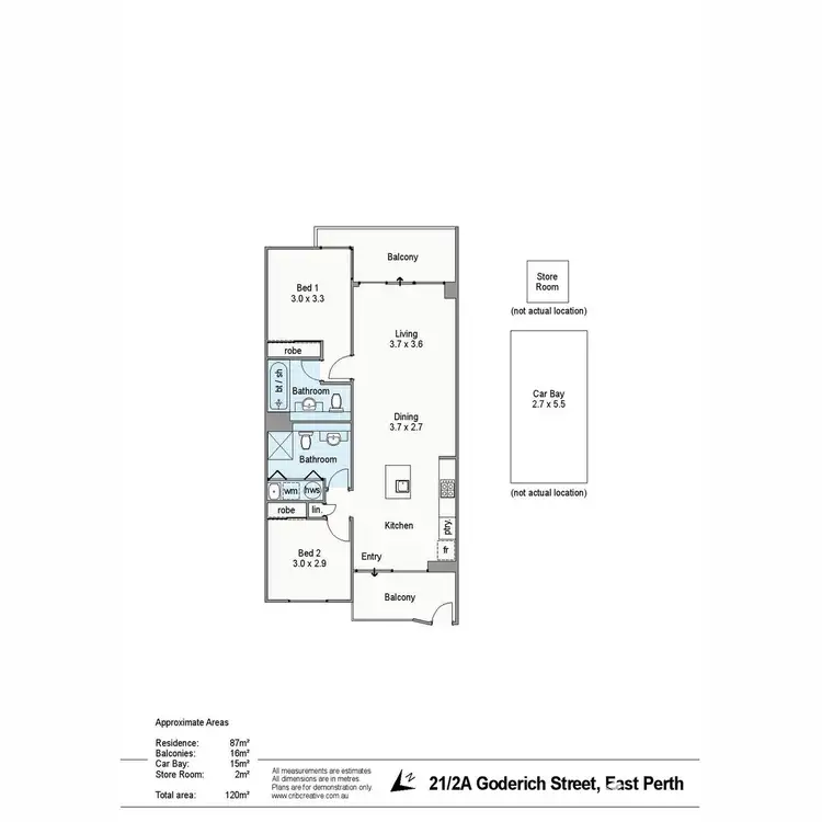 Floorplan of Homely apartment listing, 21/2A Goderich Street, East Perth WA 6004