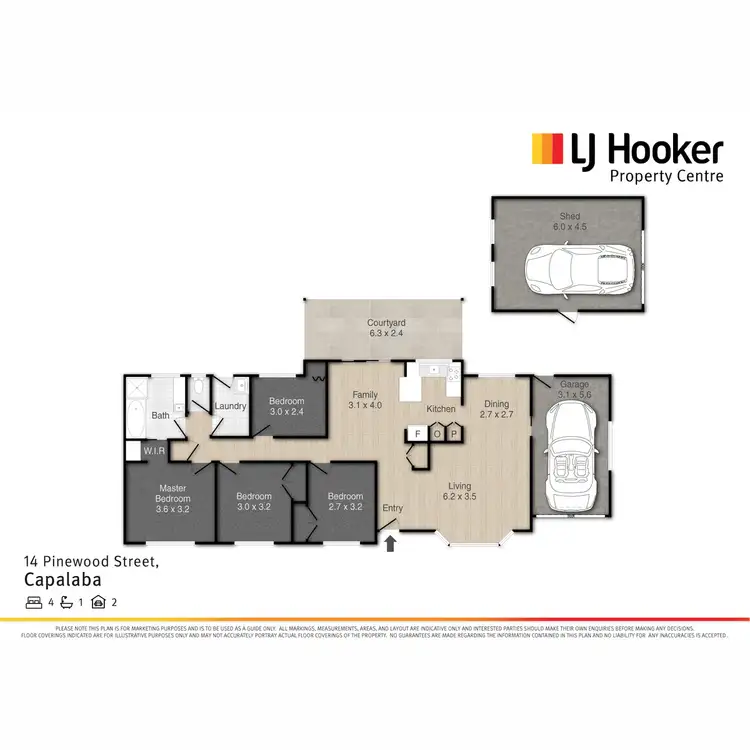Floorplan of Homely house listing, 14 Pinewood Street, Capalaba QLD 4157