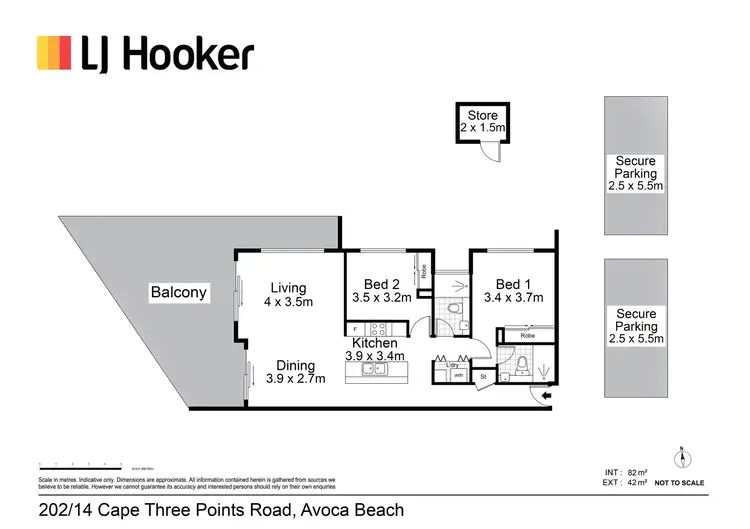 Floorplan of Homely unit listing, 202/14 Cape Three Points Road, Avoca Beach NSW 2251