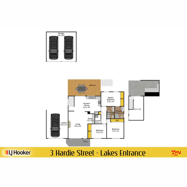 Floorplan of Homely house listing, 3 Hardie Street, Lakes Entrance VIC 3909