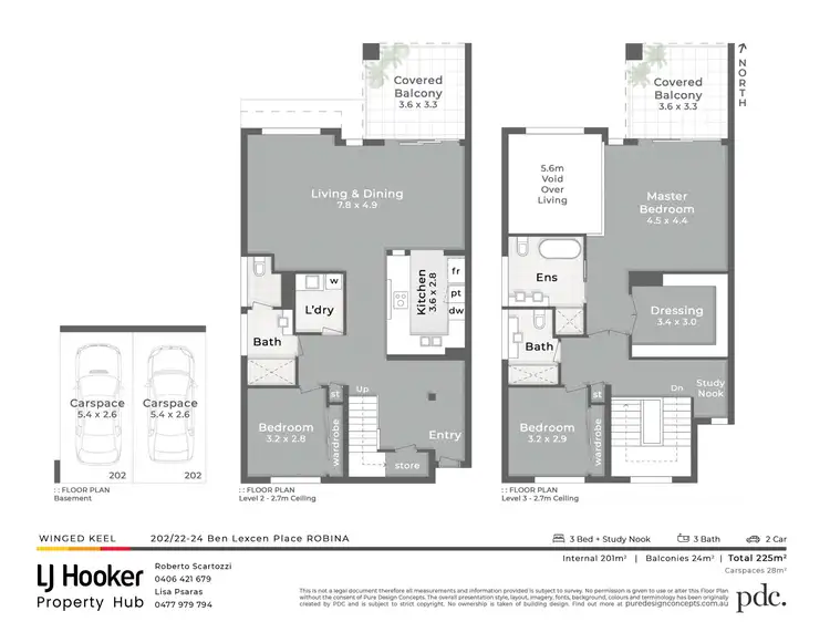 Floorplan of Homely apartment listing, 202/22-24 Ben Lexcen Place, Robina QLD 4226