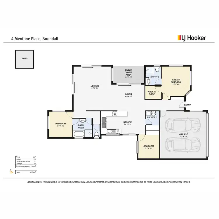Floorplan of Homely house listing, 4 Mentone Place, Boondall QLD 4034