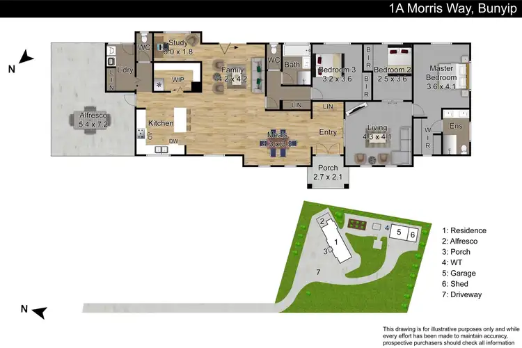 Floorplan of Homely house listing, 1a Morris Way, Bunyip VIC 3815