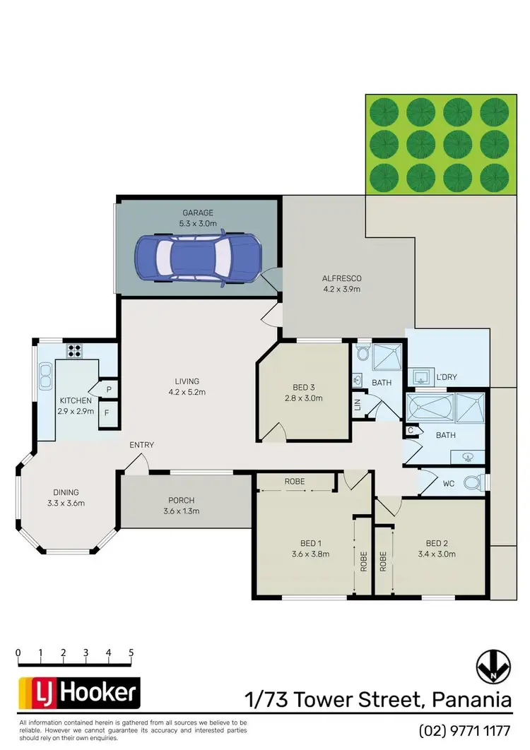 Floorplan of Homely villa listing, 1/73 Tower Street, Panania NSW 2213