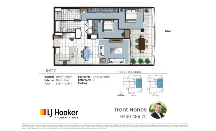 Floorplan of Homely apartment listing, 1804/25-31 East Quay Drive, Biggera Waters QLD 4216