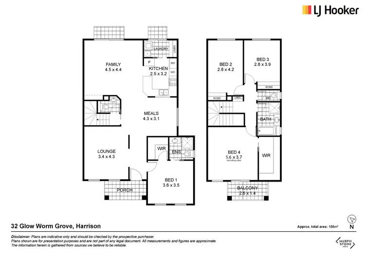 Floorplan of Homely townhouse listing, 32 Glow Worm Grove, Harrison ACT 2914