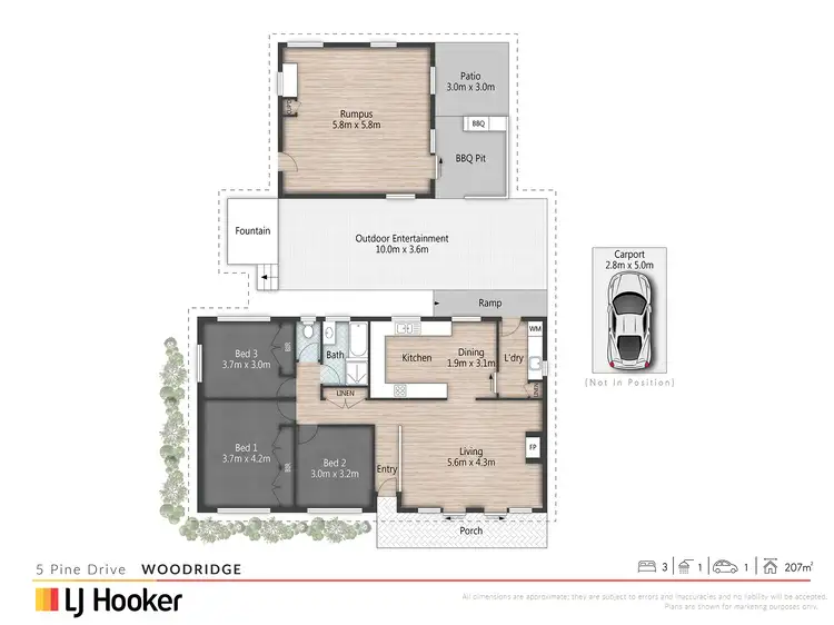 Floorplan of Homely house listing, 5 Pine Drive, Woodridge QLD 4114