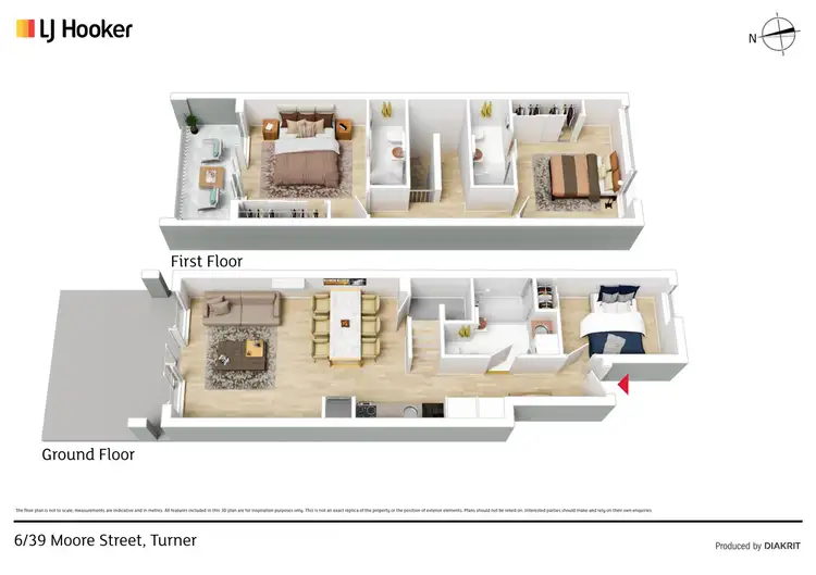 Floorplan of Homely townhouse listing, 6/39 Moore Street, Turner ACT 2612