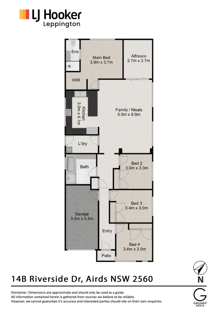 Floorplan of Homely house listing, 14B Riverside Drive, Airds NSW 2560
