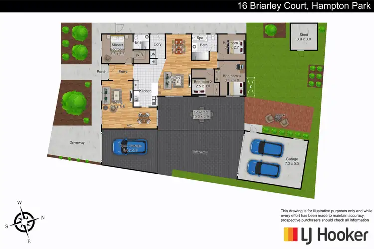 Floorplan of Homely house listing, 16 Briarley Court, Hampton Park VIC 3976