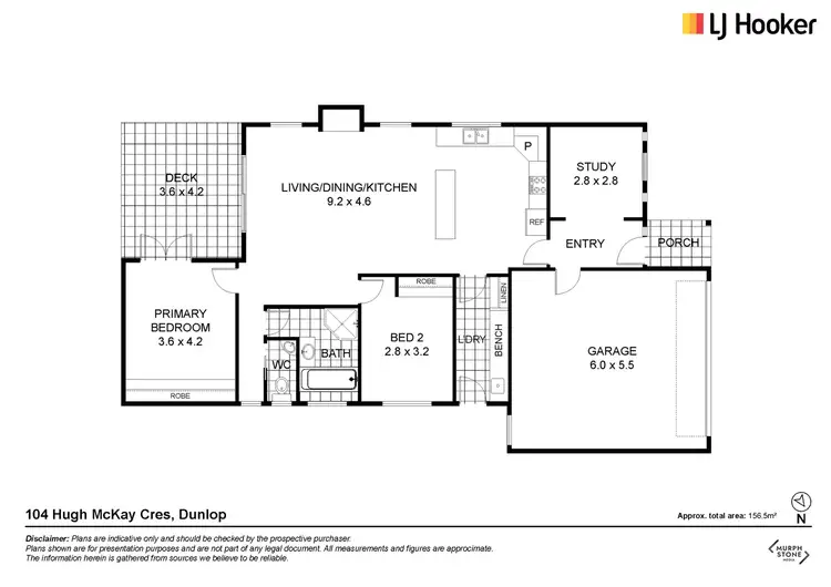 Floorplan of Homely house listing, 104 Hugh Mckay Crescent, Dunlop ACT 2615