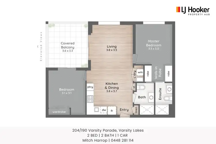 Floorplan of Homely apartment listing, 204/190 Varsity Parade, Varsity Lakes QLD 4227