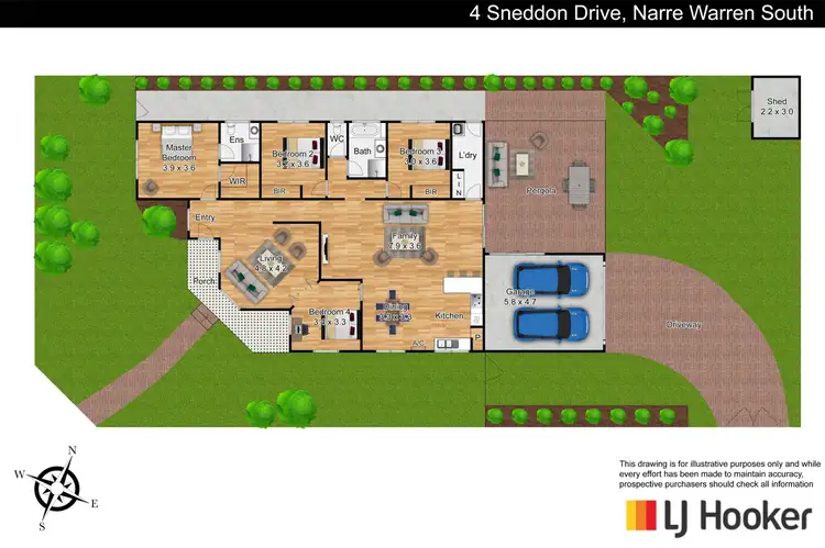 Floorplan of Homely house listing, 4 Sneddon Drive, Narre Warren South VIC 3805