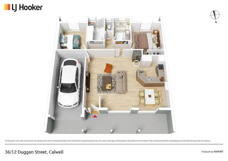 Floorplan of Homely townhouse listing, 36/12 Duggan Street, Calwell ACT 2905