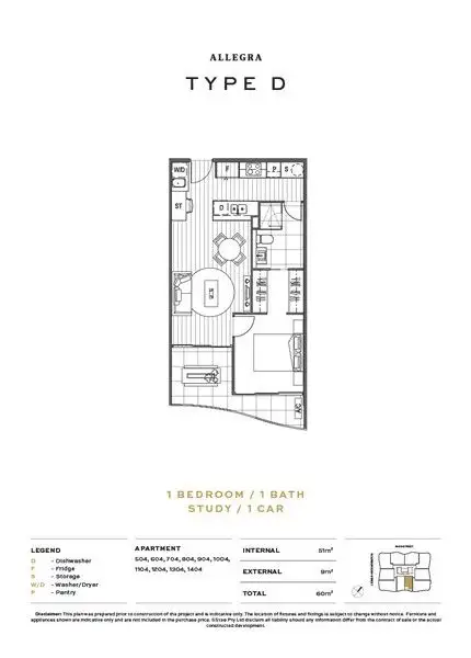 Floorplan of Homely unit listing, 1304/139 Scarborough Street, Southport QLD 4215