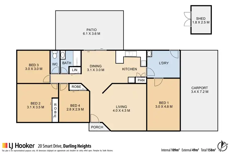 Floorplan of Homely house listing, 20 Smart Drive, Darling Heights QLD 4350
