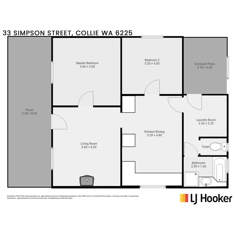 Floorplan of Homely house listing, 33 Simpson Street, Collie WA 6225