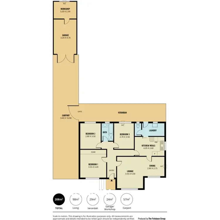 Floorplan of Homely house listing, 3 Faye Avenue, Ridgehaven SA 5097