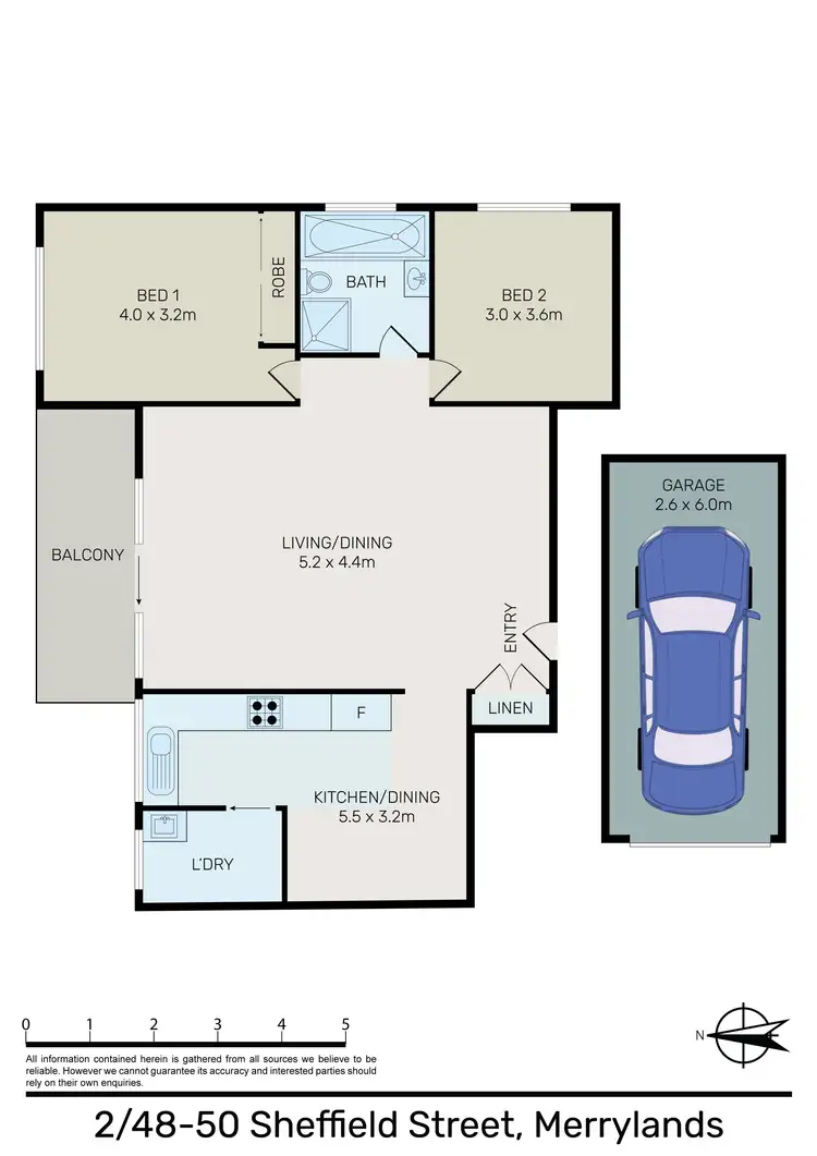 Floorplan of Homely unit listing, 2/48-50 Sheffield Street, Merrylands NSW 2160