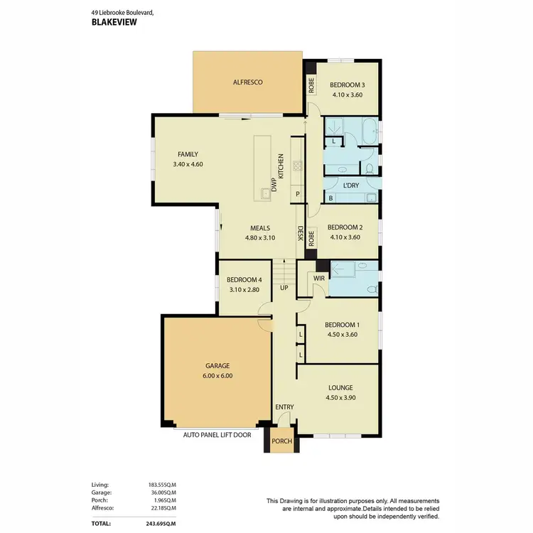 Floorplan of Homely house listing, 49 Liebrooke Boulevard, Blakeview SA 5114