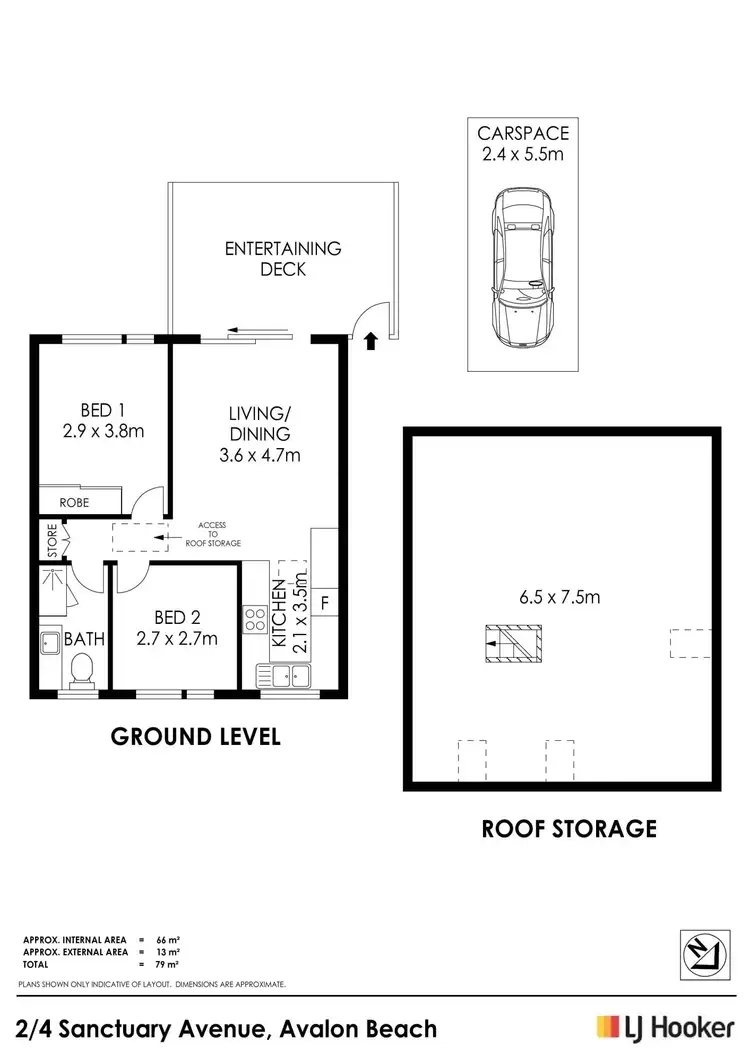 Floorplan of Homely apartment listing, 2/4 Sanctuary Avenue, Avalon Beach NSW 2107