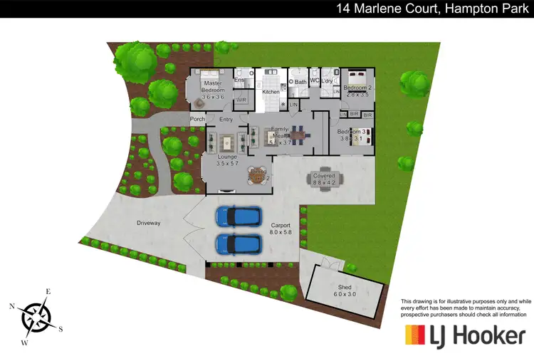 Floorplan of Homely house listing, 14 Marlene Court, Hampton Park VIC 3976