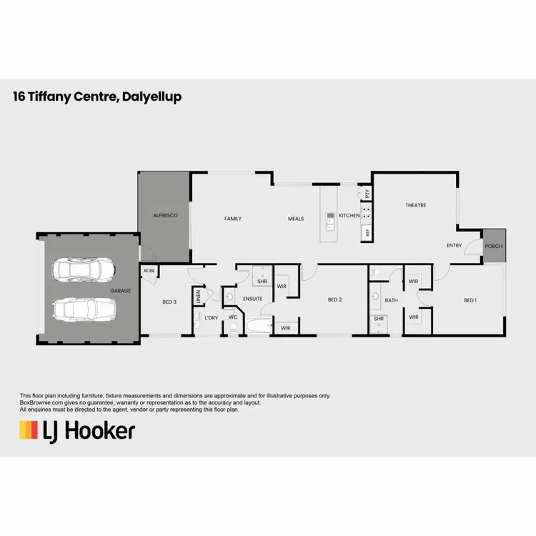 Floorplan of Homely house listing, 16 Tiffany Centre, Dalyellup WA 6230