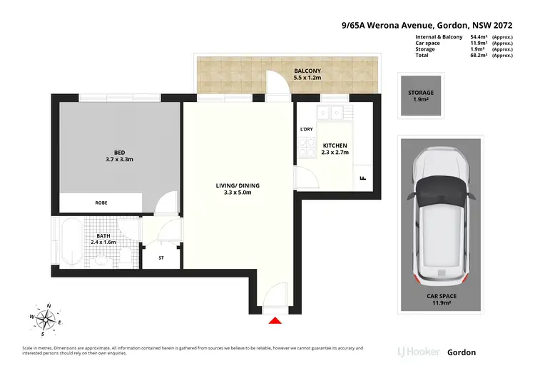 Floorplan of Homely apartment listing, 9/65A Werona Avenue, Gordon NSW 2072