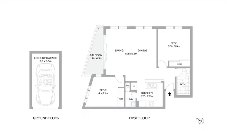 Floorplan of Homely unit listing, 4/26-28 Melrose Parade, Clovelly NSW 2031