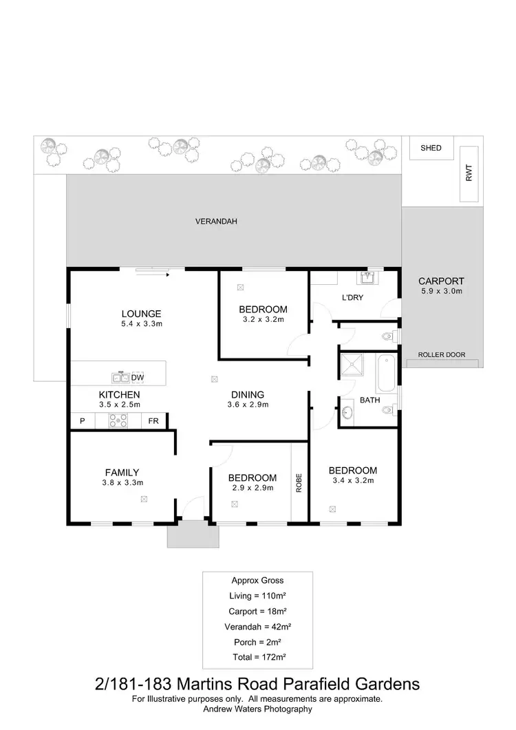 Floorplan of Homely unit listing, 2/181 - 183 Martins Road, Parafield Gardens SA 5107