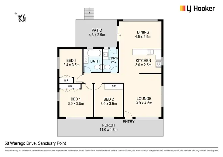 Floorplan of Homely house listing, 58 Warrego Drive, Sanctuary Point NSW 2540