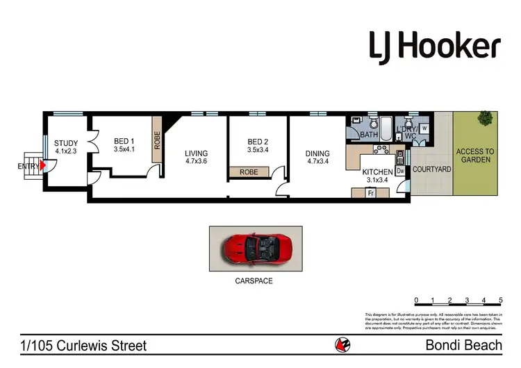 Floorplan of Homely apartment listing, 1/105 Curlewis Street, Bondi Beach NSW 2026