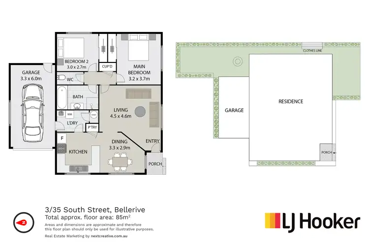 Floorplan of Homely villa listing, 3/35 South Street, Bellerive TAS 7018