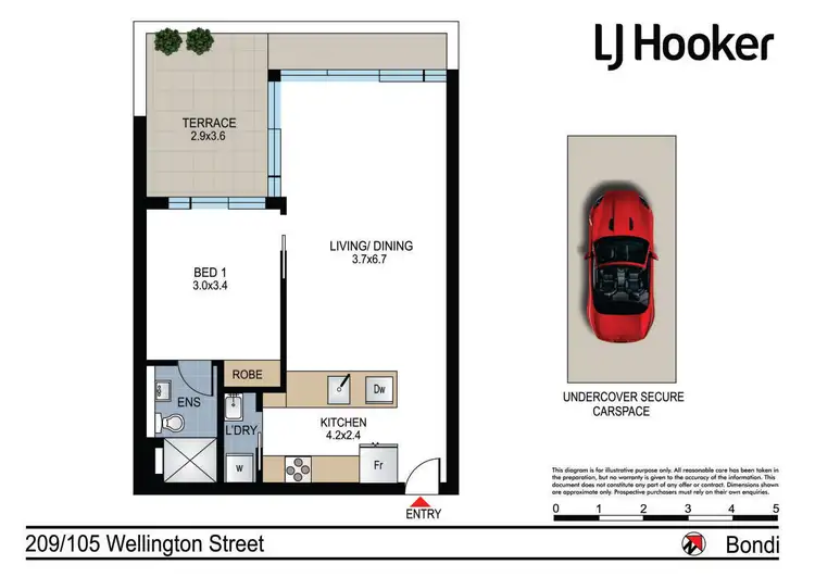 Floorplan of Homely apartment listing, 209/105 Wellington Street, Bondi Beach NSW 2026