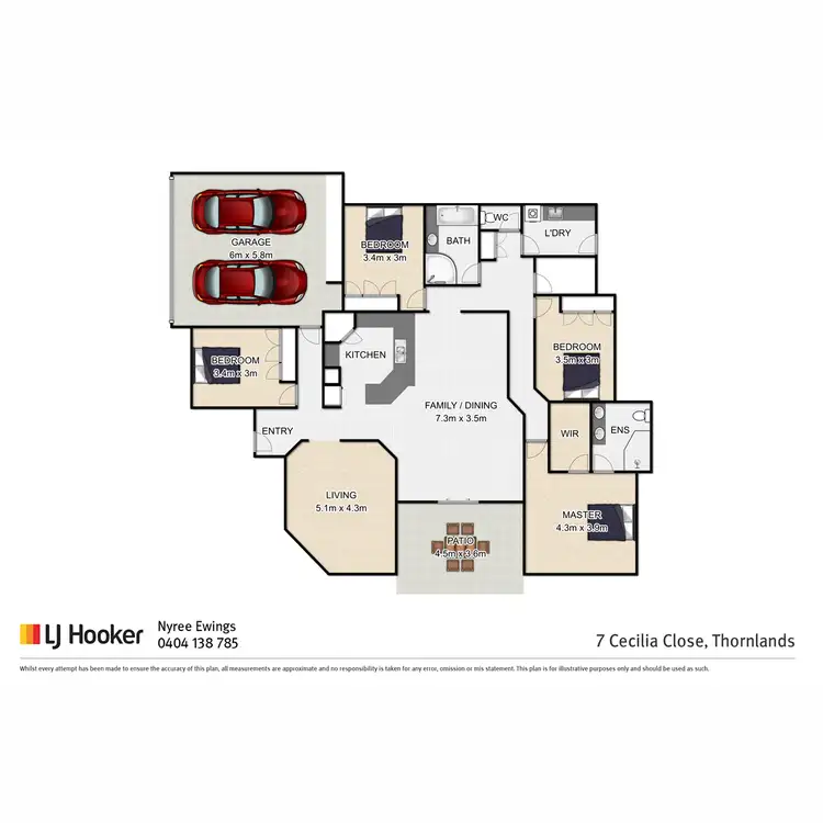Floorplan of Homely house listing, 7 Cecilia Close, Thornlands QLD 4164