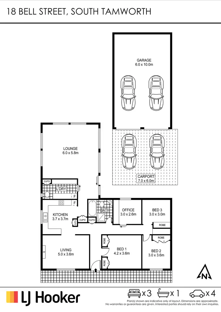 Floorplan of Homely house listing, 18 Bell Street, South Tamworth NSW 2340