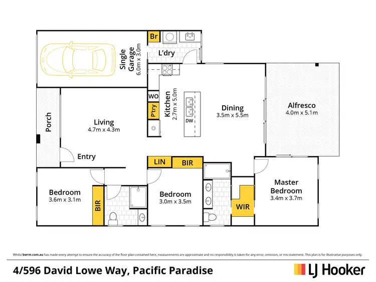 Floorplan of Homely villa listing, 4/596 David Low Way, Pacific Paradise QLD 4564