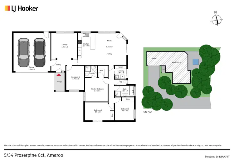Floorplan of Homely townhouse listing, 5/34 Proserpine Circuit, Amaroo ACT 2914