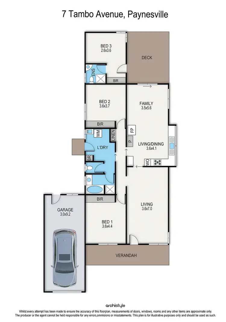 Floorplan of Homely house listing, 7 Tambo Avenue, Paynesville VIC 3880