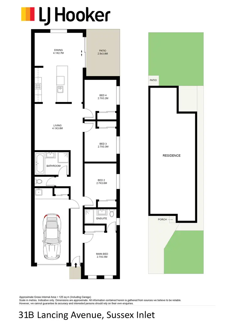 Floorplan of Homely semi-detached listing, 31B Lancing Avenue, Sussex Inlet NSW 2540