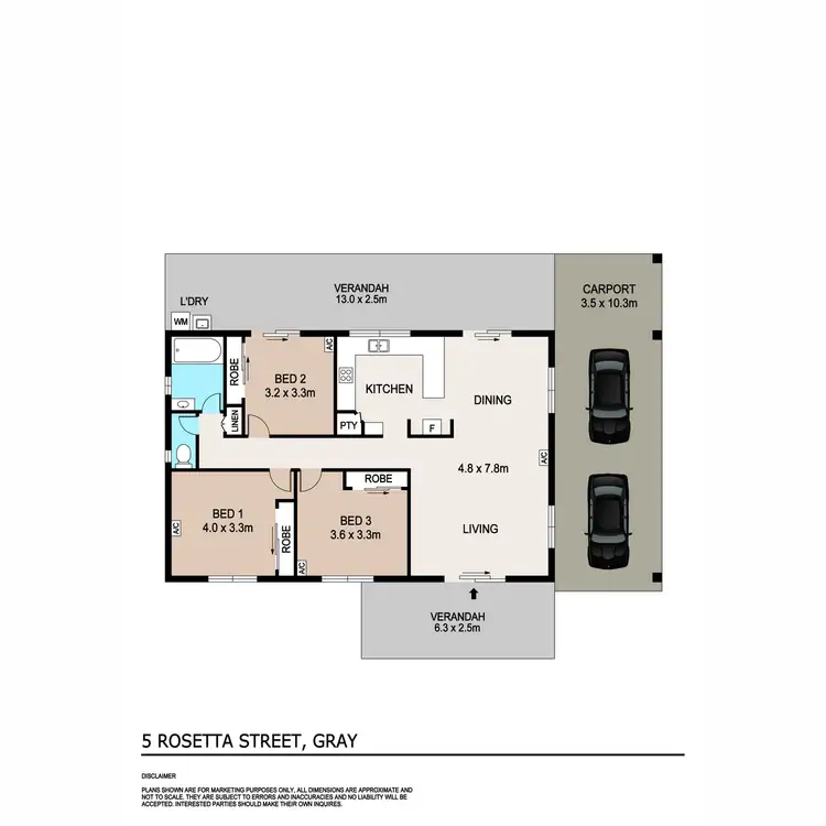 Floorplan of Homely house listing, 5 Rosetta Street, Gray NT 830